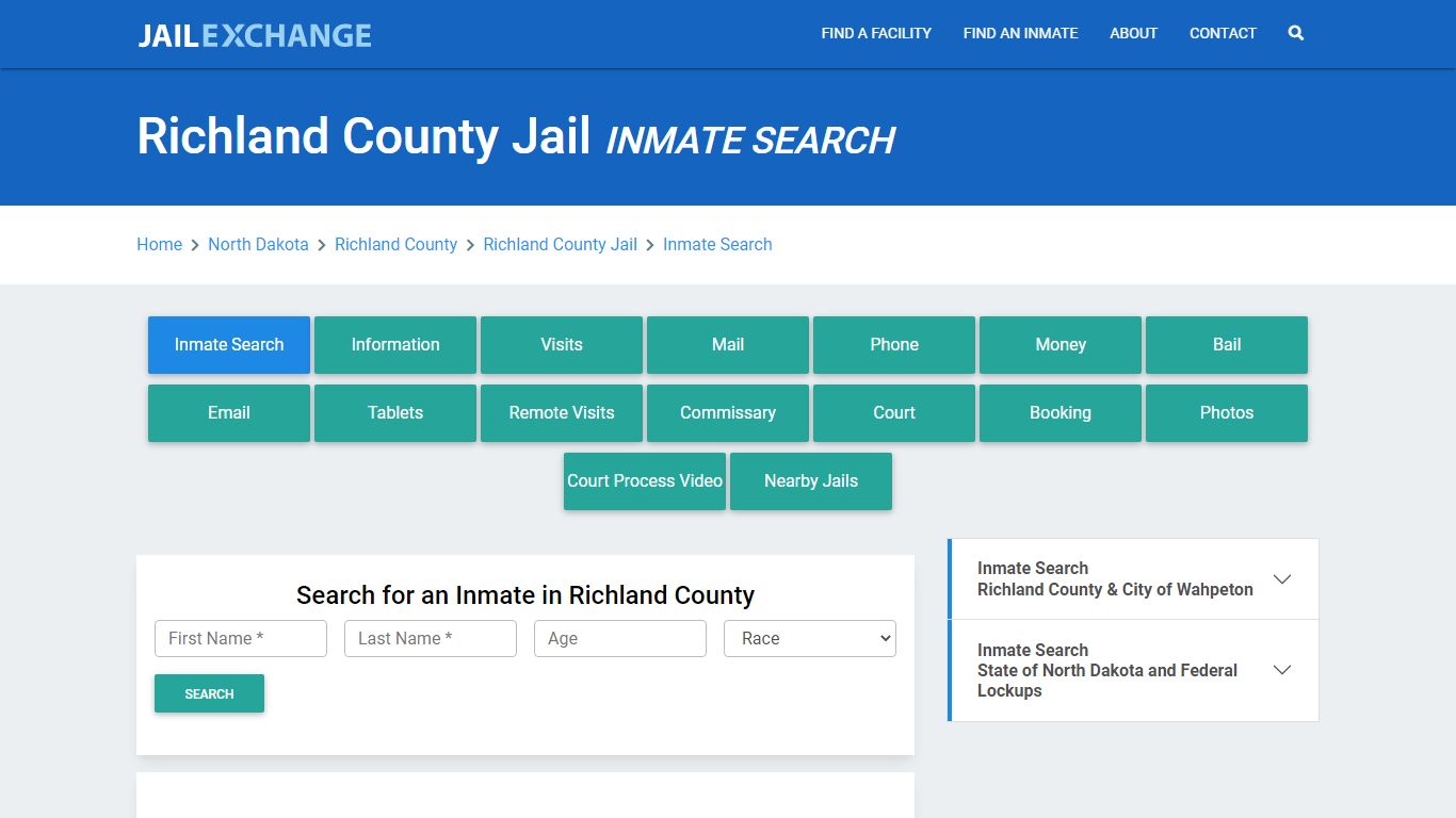 Richland County Jail, ND Inmate Search: Roster & Mugshots