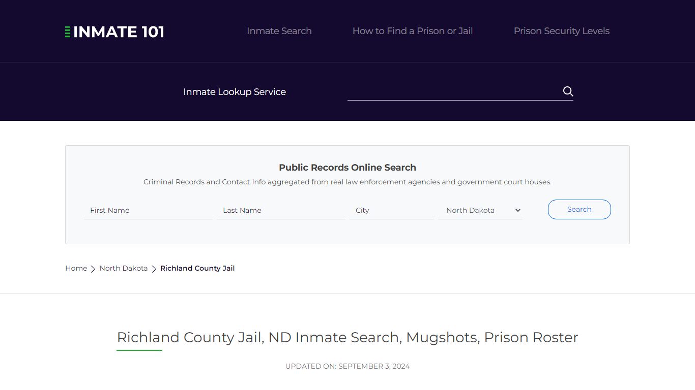 Richland County Jail, ND Inmate Search, Mugshots, Prison Roster